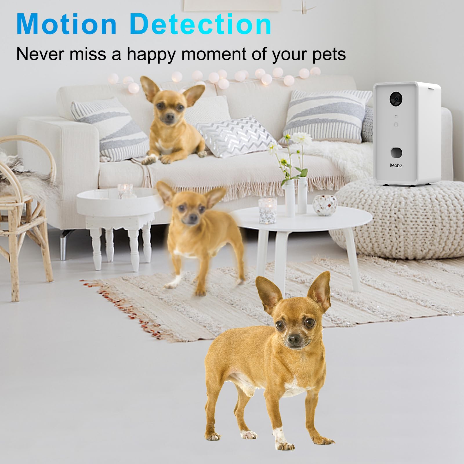 Pet Camera Treat Dispenser 1080P WiFi 2.4G 5G