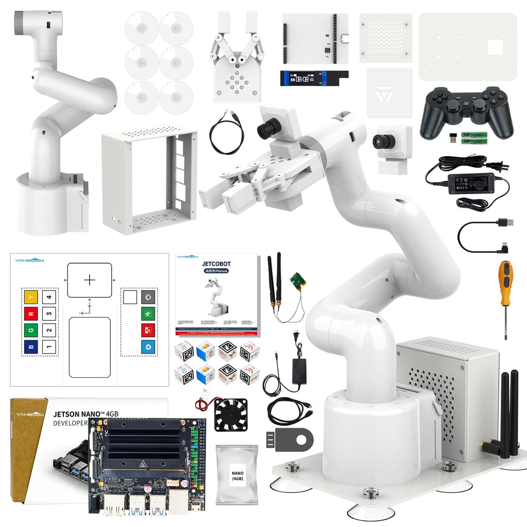 Bras Robotique ROS 7-DOF Programmable avec Pince Adaptative pour