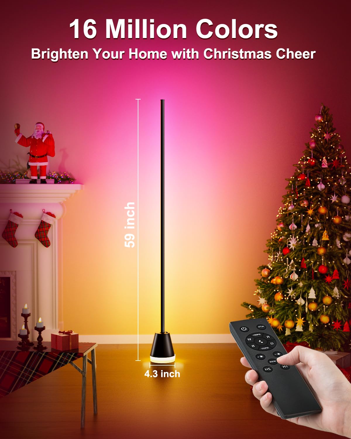 Smart RGB Corner Floor Lamp with 172 LEDs