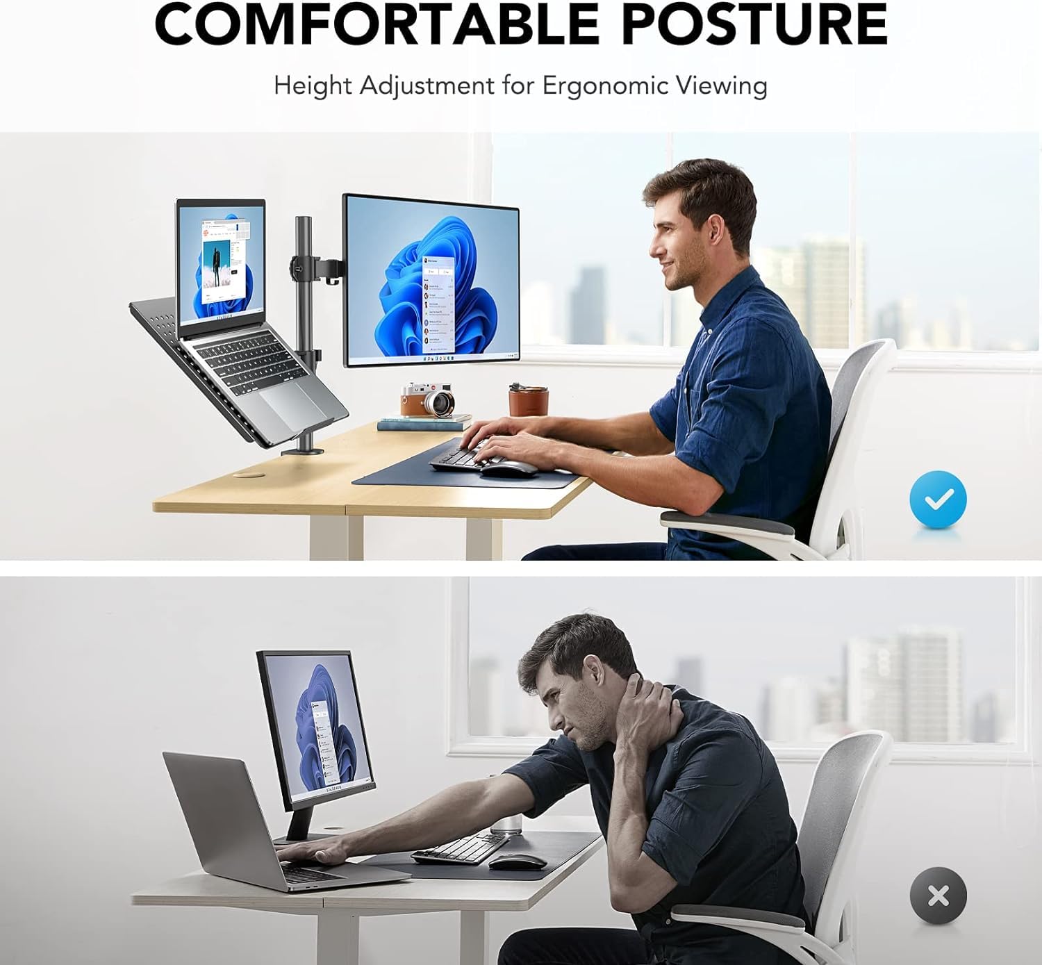 Soporte de Monitor de Escritorio de un Solo Brazo