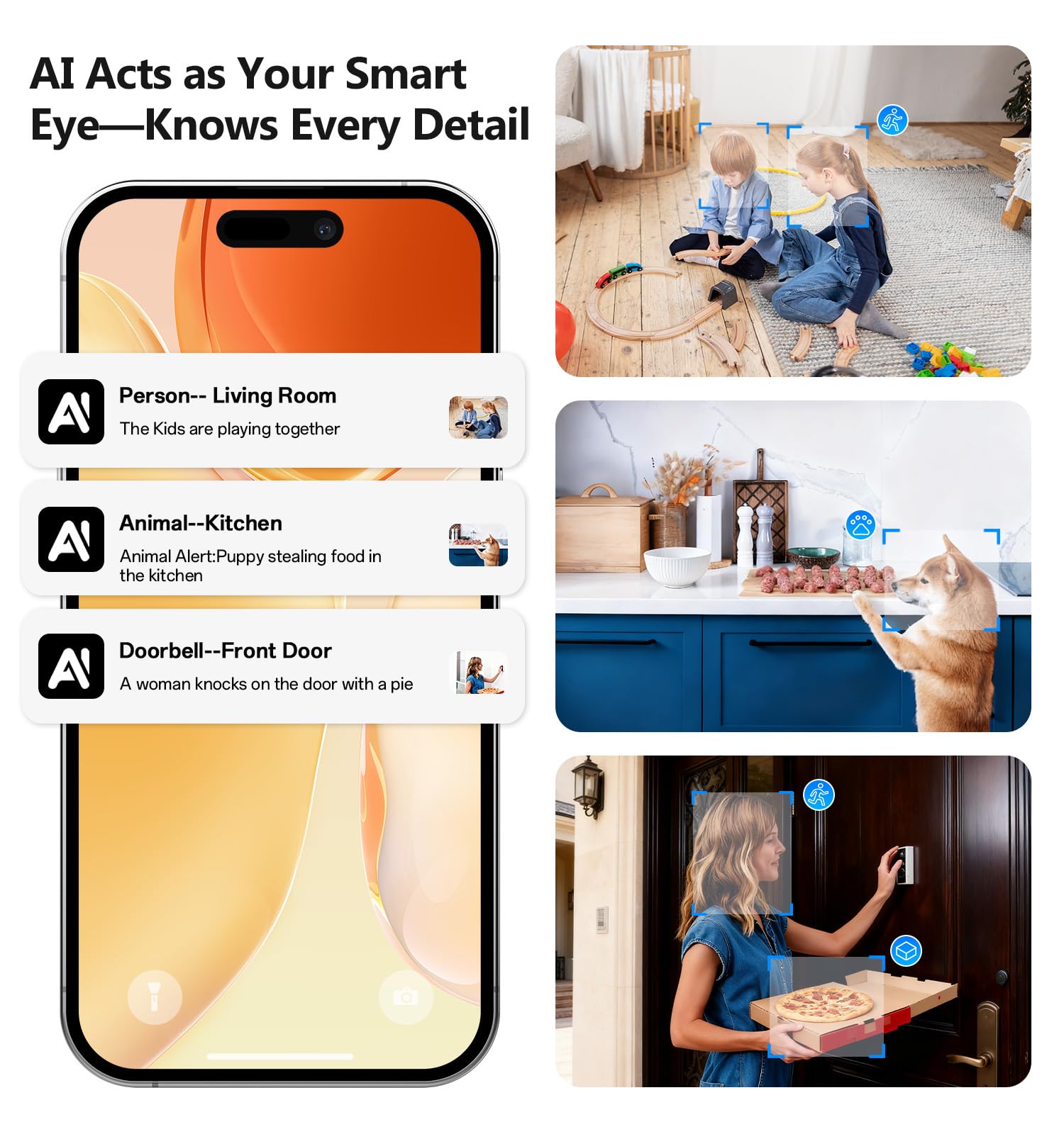 Gyliziex 2K Inomhussäkerhetsrobotkamera med WiFi