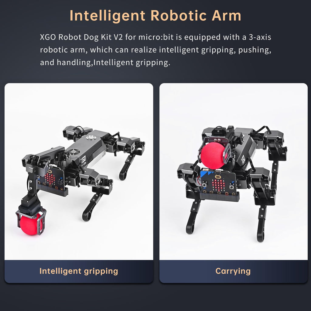🤖 ELECFREAKS XGO V2 Robot Dog Kit - 15DOF Programmable STEM Educational Robot for micro:bit