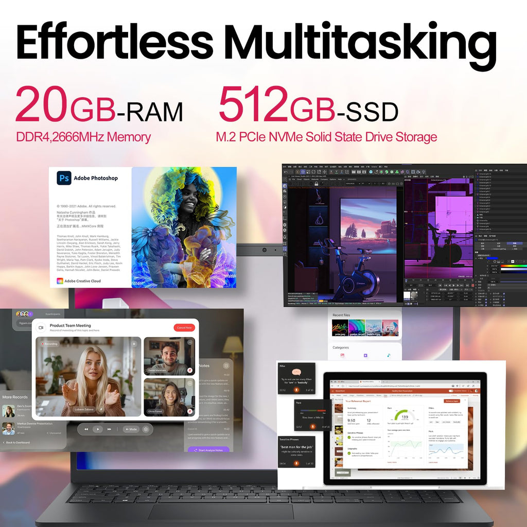 15.6" Touchscreen Laptop Intel i5-1334U 20GB RAM 512GB SSD