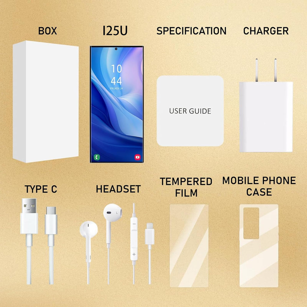 Kilidlənməmiş 5G Cüt SIM 8GB+256GB I25 Ultra Smartfonu
