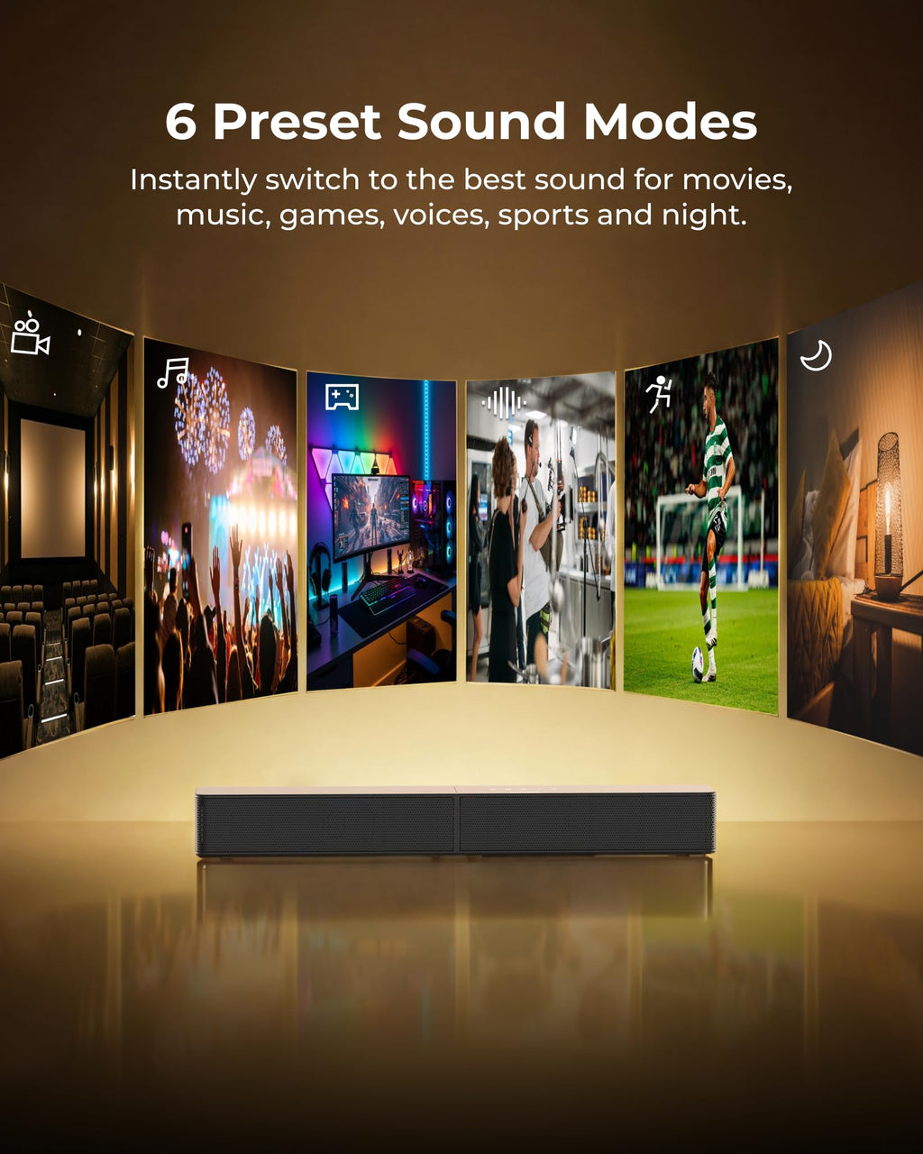 ULTIMEA Sound Bar with Wireless Subwoofer for Deep Bass