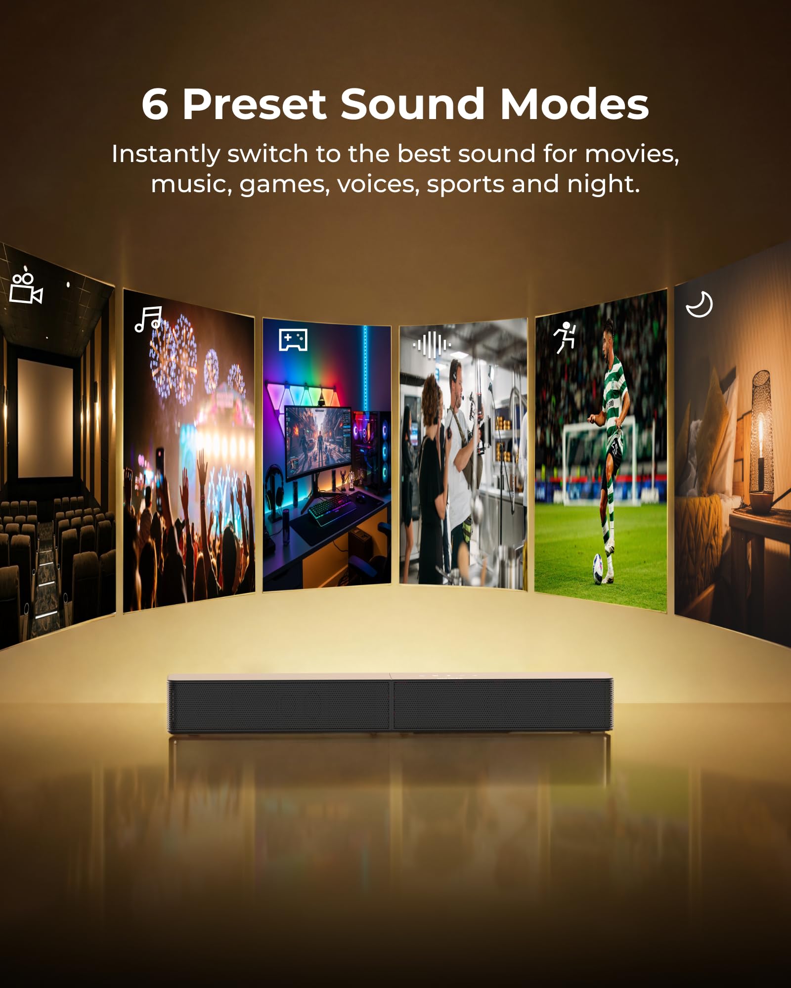 ULTIMEA Sound Bar with Wireless Subwoofer for Deep Bass