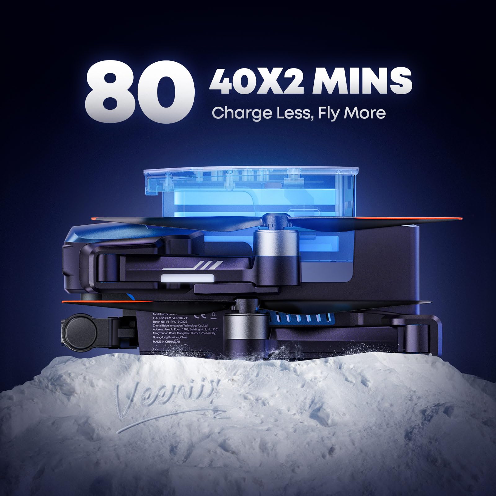 V11PRO Drone with 8K Camera for Adults, 3-Axis Gimbal Drones with 4K/30fps Video, 48 Million Pixels, 80min Flight Time with 2 Batteries, 6KM Video Transmission Quadcopter, Professional Drone