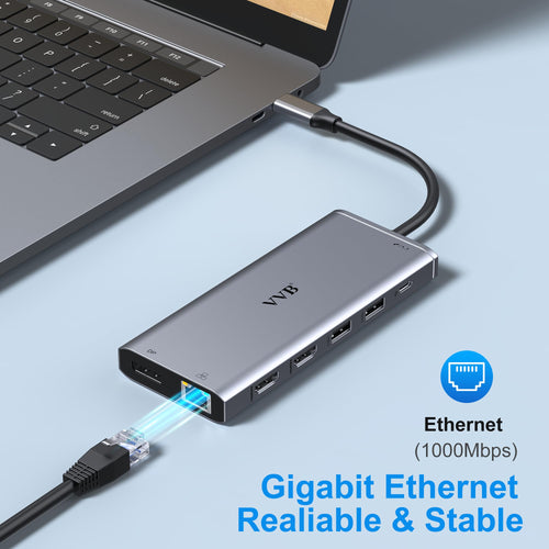 14-in-1 USB-C Laptop Docking Station Dual Monitor HDMI