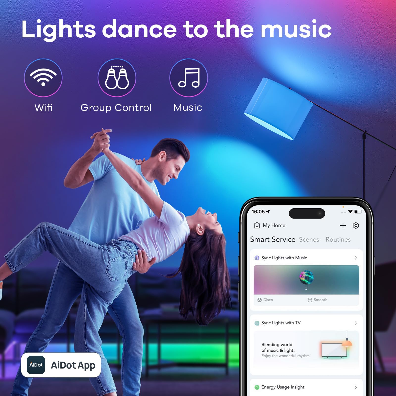 Matter WiFi Smart Bulb A19 LED with Thread Support