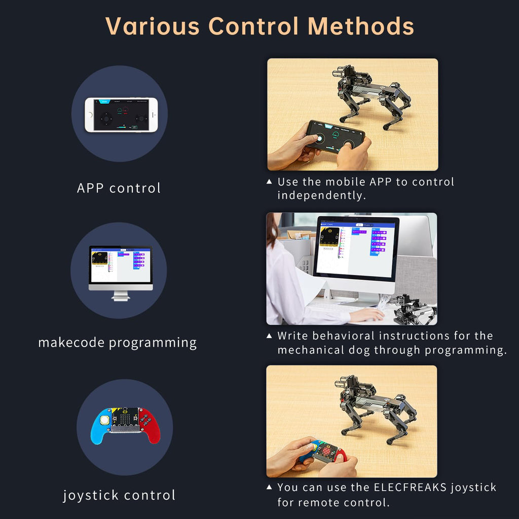 🤖 ELECFREAKS XGO V2 Robot Dog Kit - 15DOF Programmable STEM Educational Robot for micro:bit