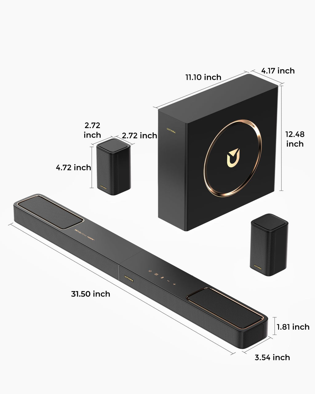 Sistema de Barra de Sonido 5.1.2ch Dolby Atmos con
