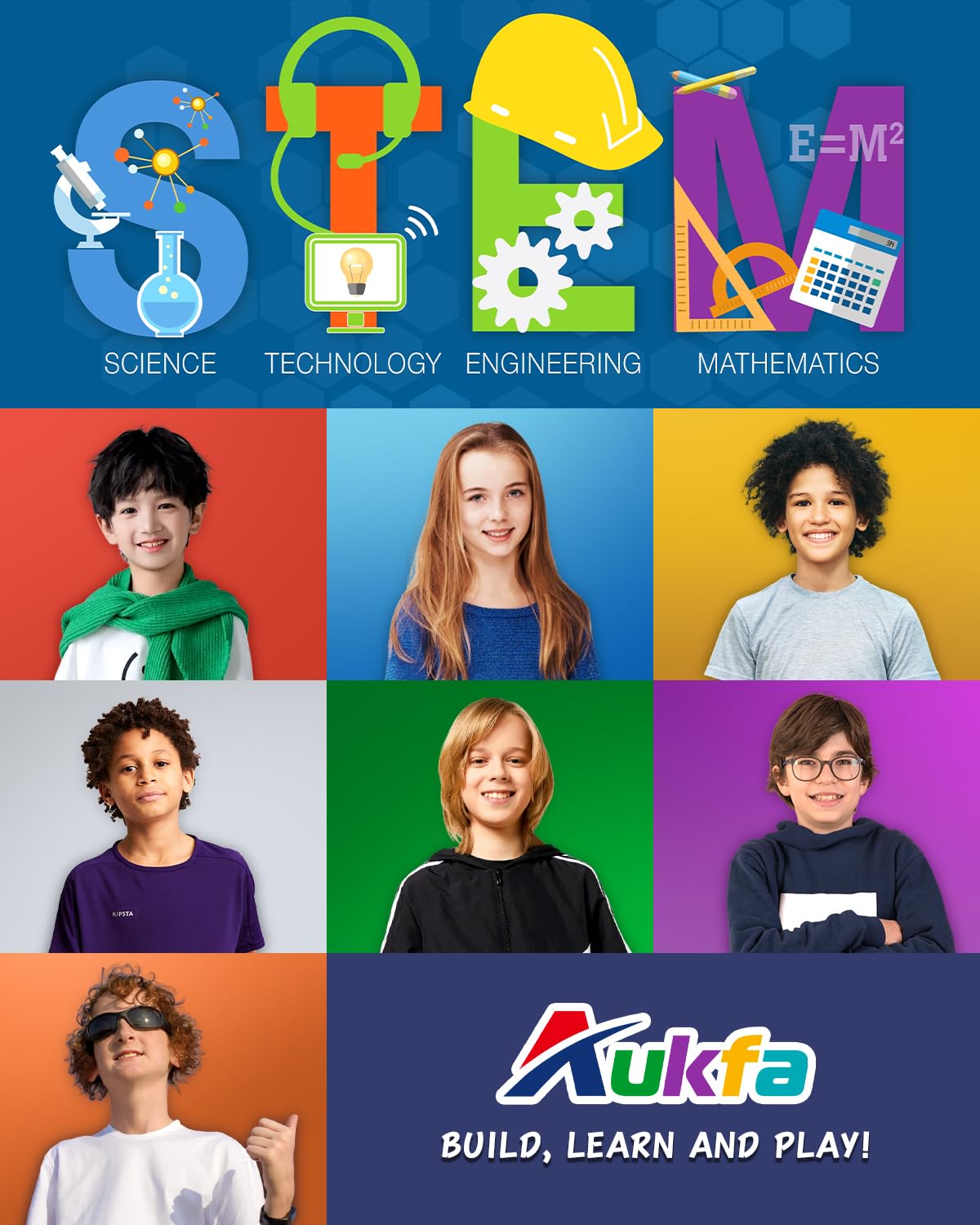 aukfa STEM Roboter-Bausatz mit App-Steuerung