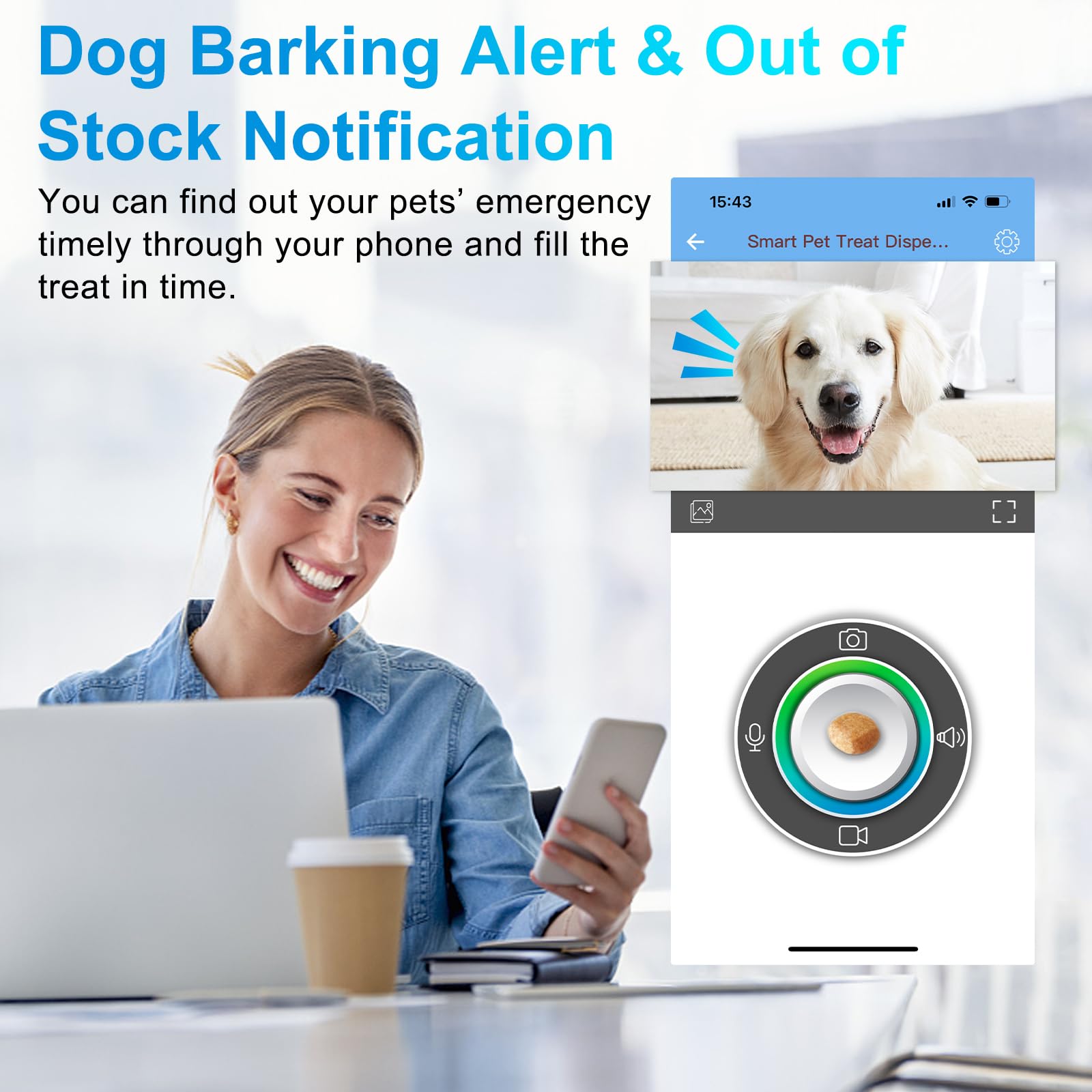 Pet Camera Treat Dispenser 1080P WiFi 2.4G 5G