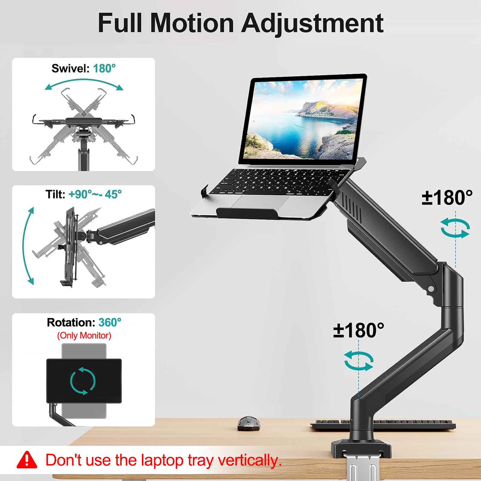 Soporte de Escritorio para Monitor y Portátil 2 en