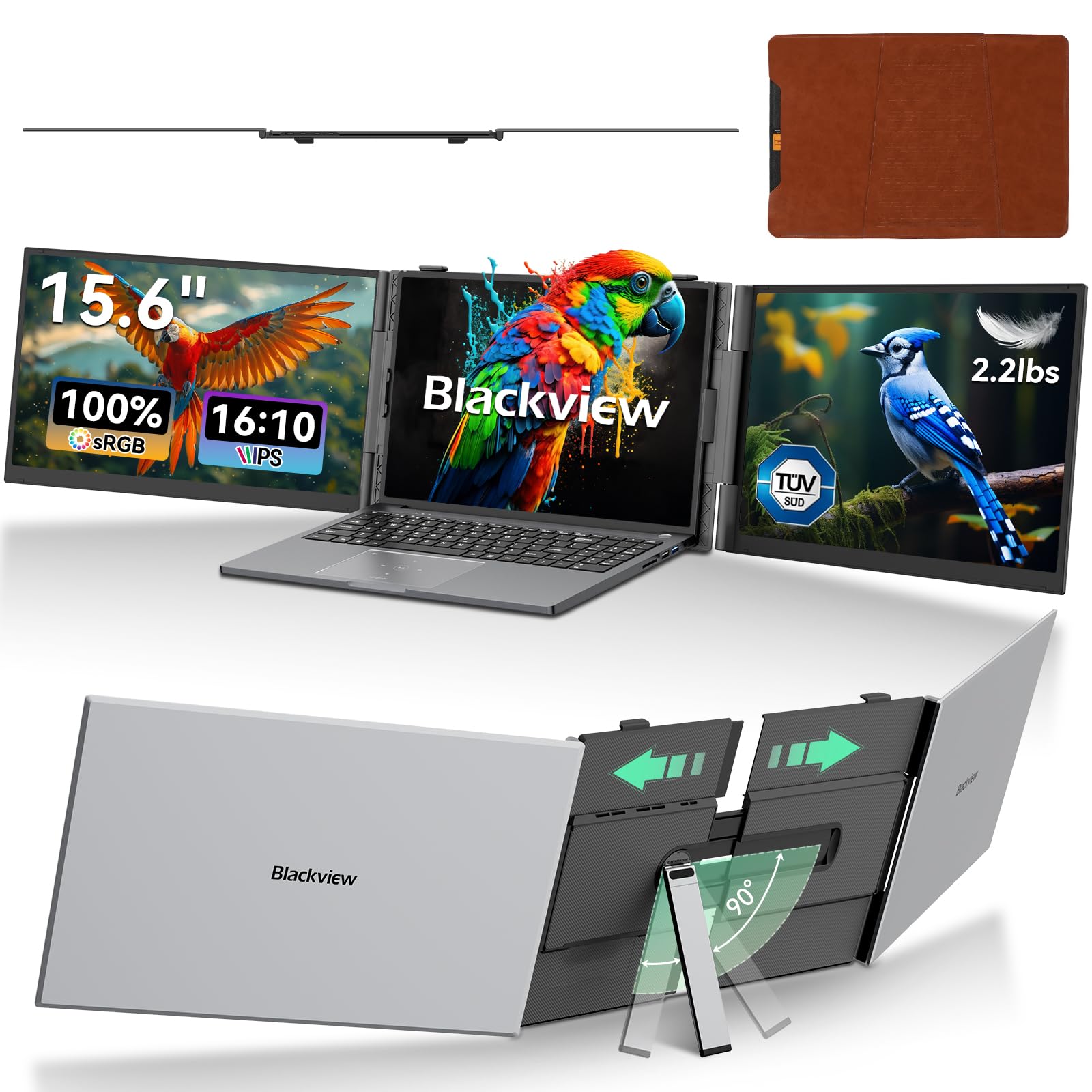 15.6" Triple Laptop Screen Extender DCM8
