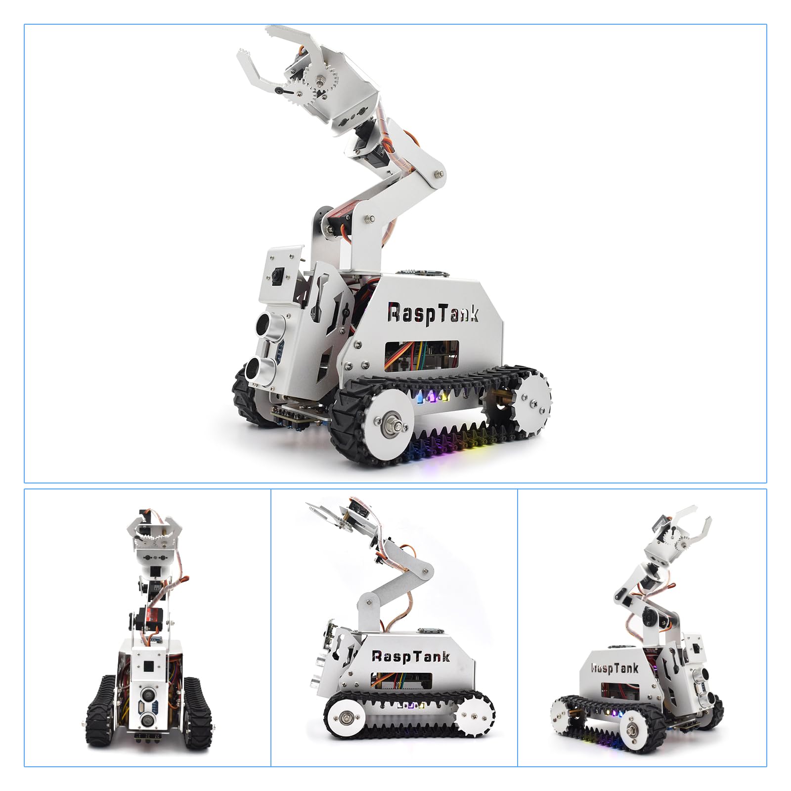 Metall Smart Car Kit mit Roboterarm für Raspberry
