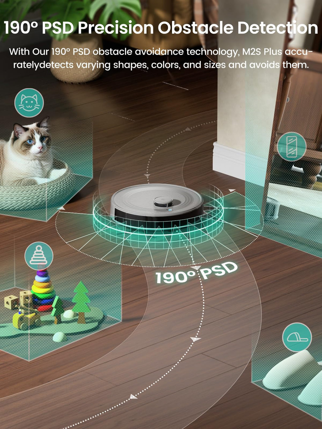 Робот-пылесос Lefant LiDAR с функцией влажной уборки и док-станцией с самоочисткой
