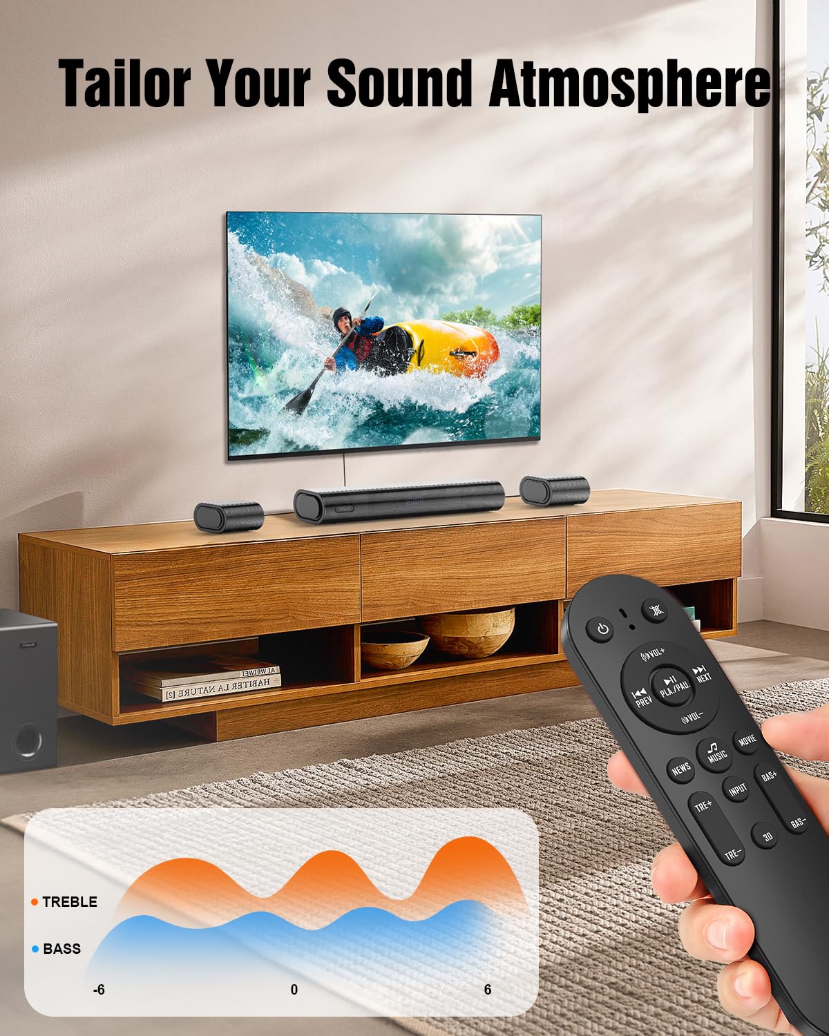 Barra de sonido Hiwill 4.1ch Dolby Atmos 300W