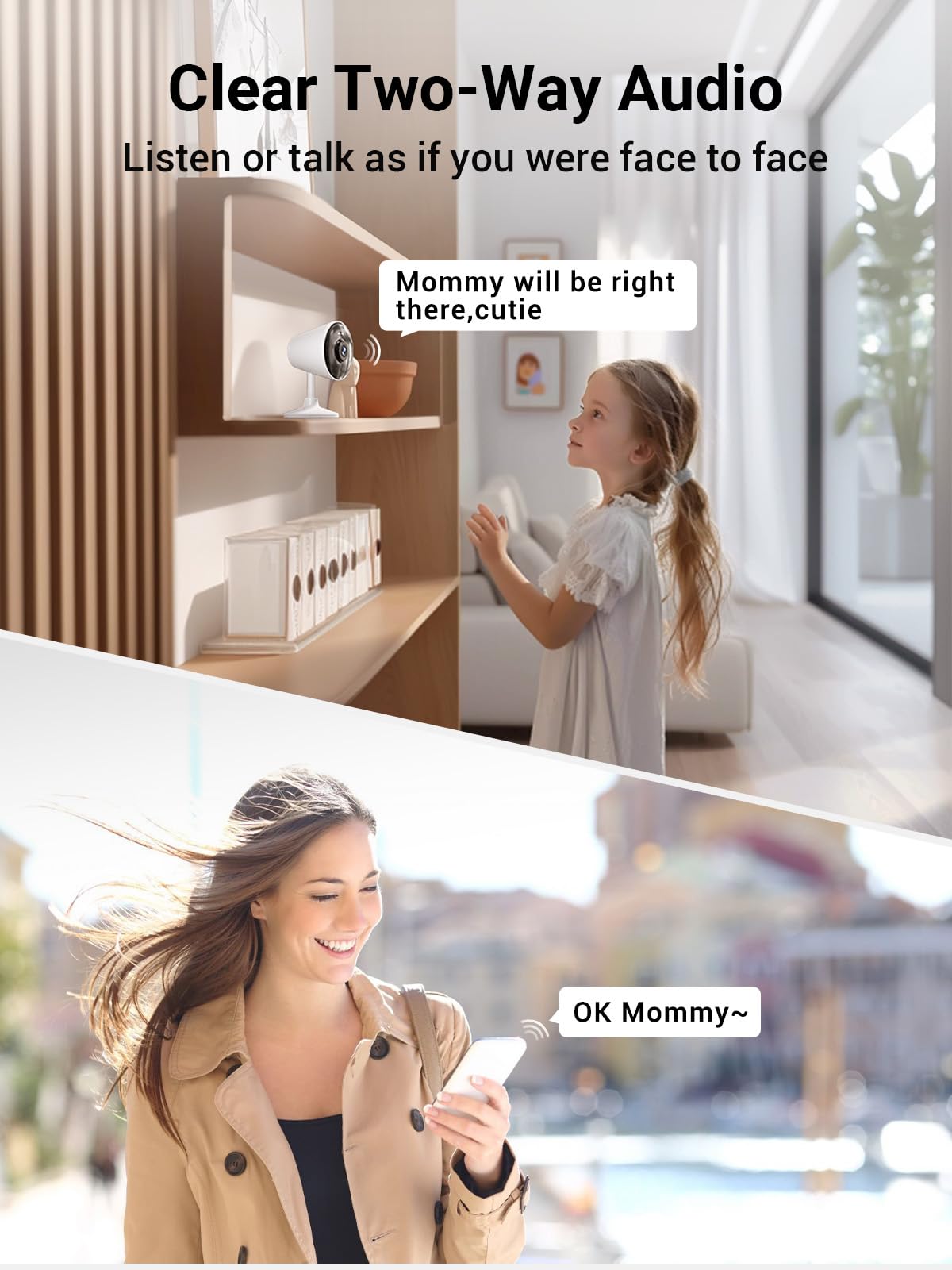 5G & 2.4G Indoor/Outdoor Security Camera — 1080P, Color Night Vision, Spotlight, 2-Way Audio, Alexa, 2 Pack