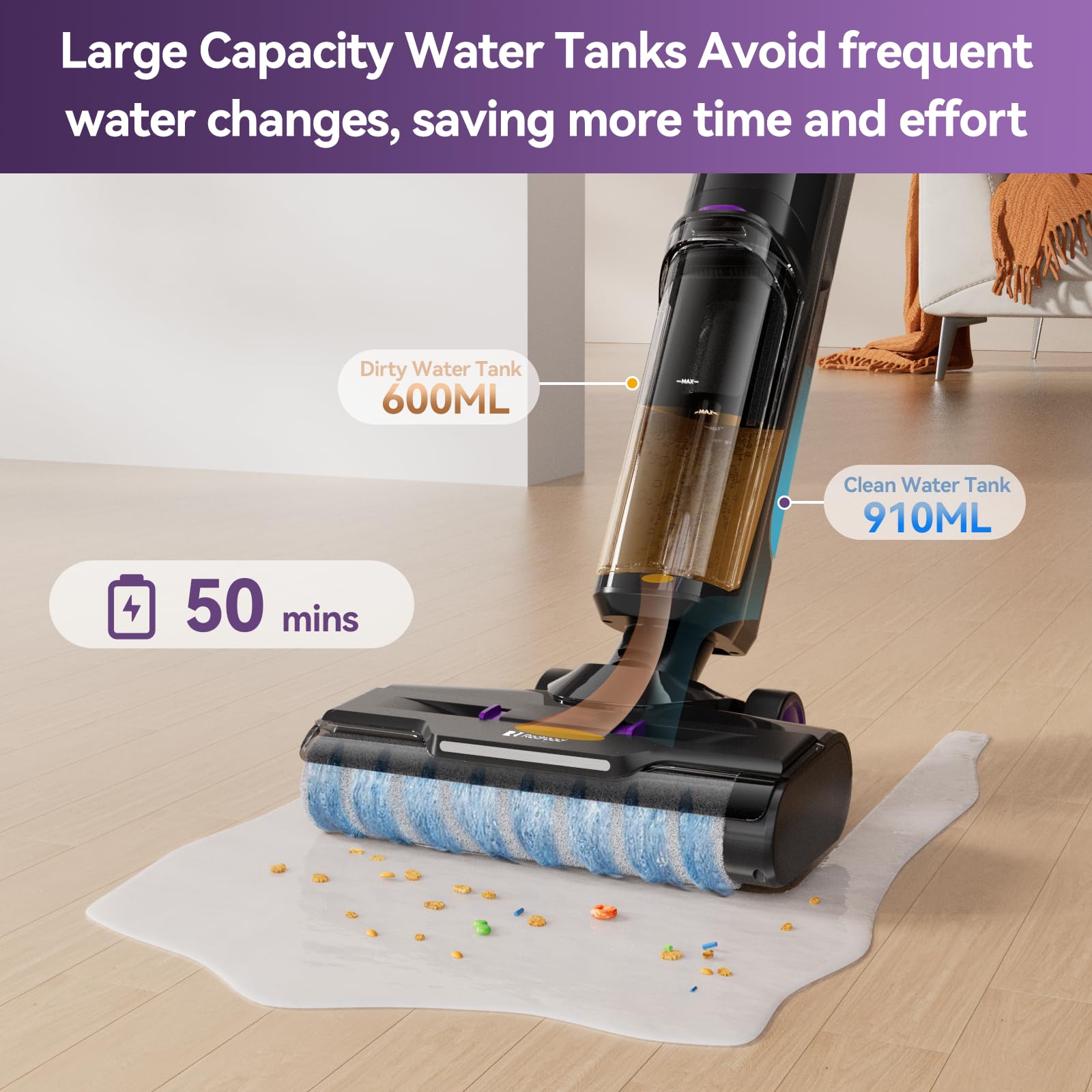 Wet Dry Vacuum Cleaner 16,000Pa 50Mins Runtime W15 Set