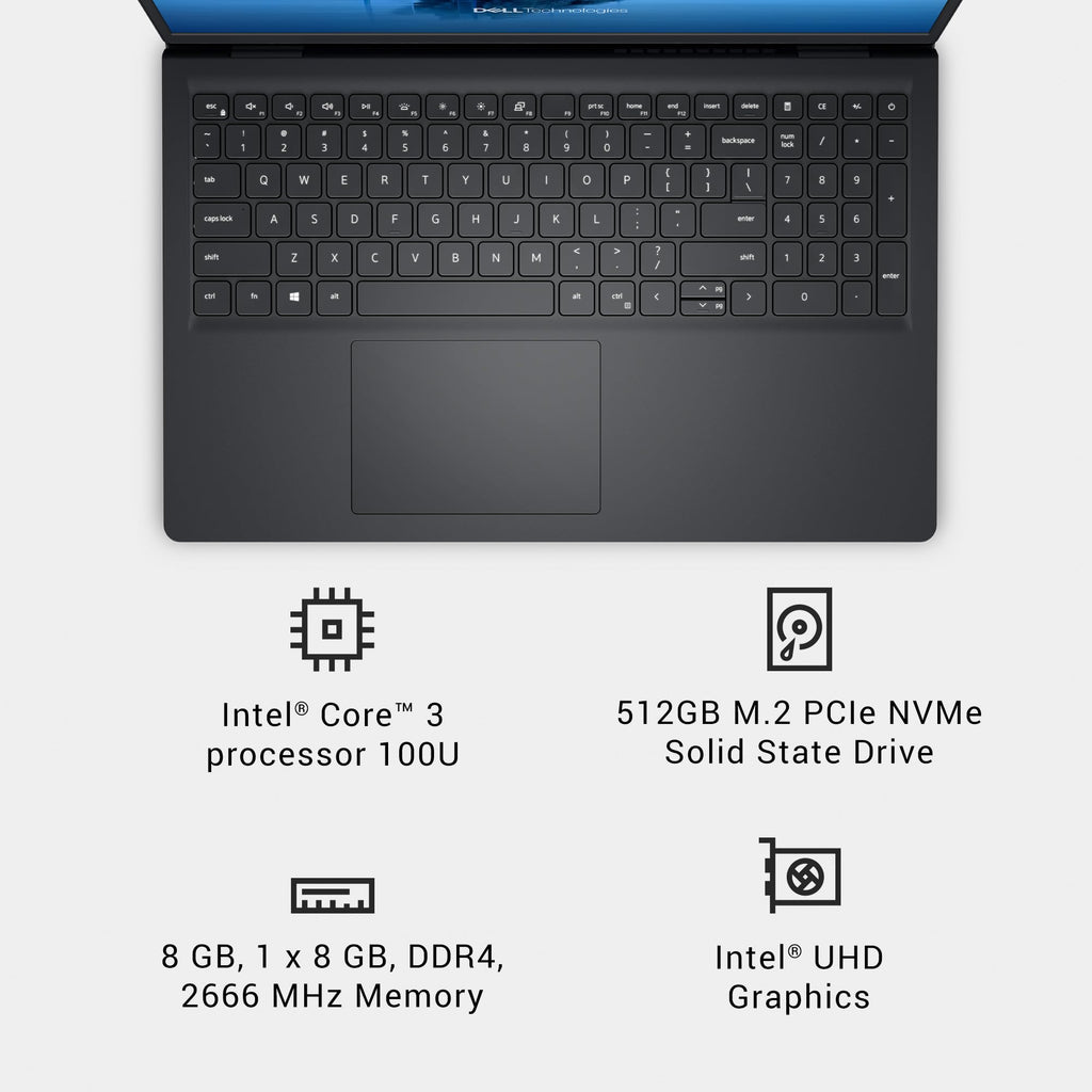 15.6-дюймовый FHD 120Hz ноутбук Intel Core 3 8GB RAM