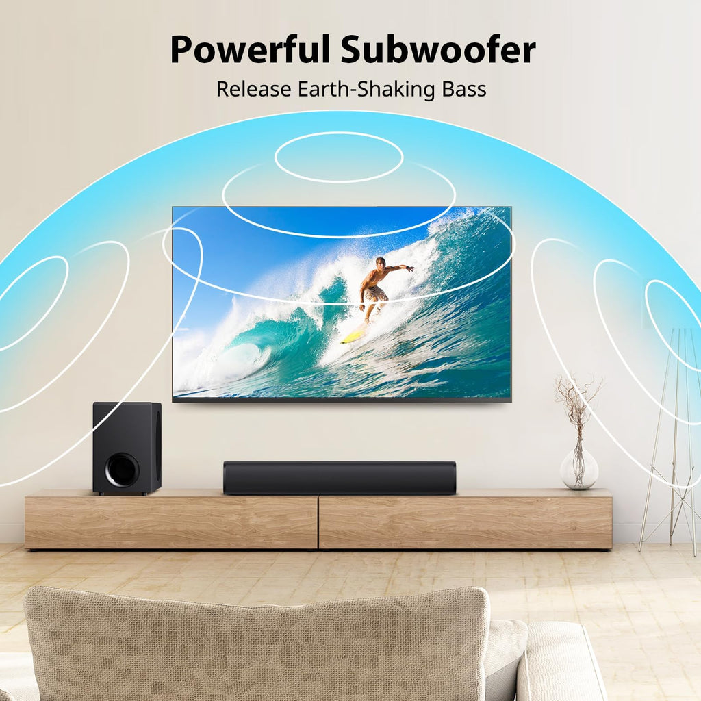 110W Sound Bar with Wireless Subwoofer for TV Audio