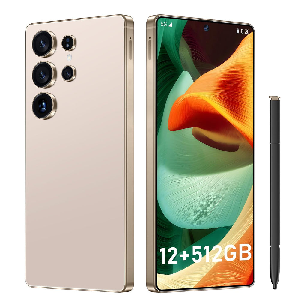 UIOUOR I25 Ultra: 6.99" FHD+ Android 14 Smartphone | 12GB+512GB | 108MP+68MP Camera | 7000mAh Battery | Built-in Stylus Pen | Blazing Fast Performance (Desert Titanium)