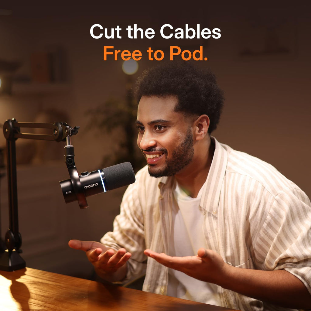Kit de Micrófono Híbrido Inalámbrico para Podcast PD200W