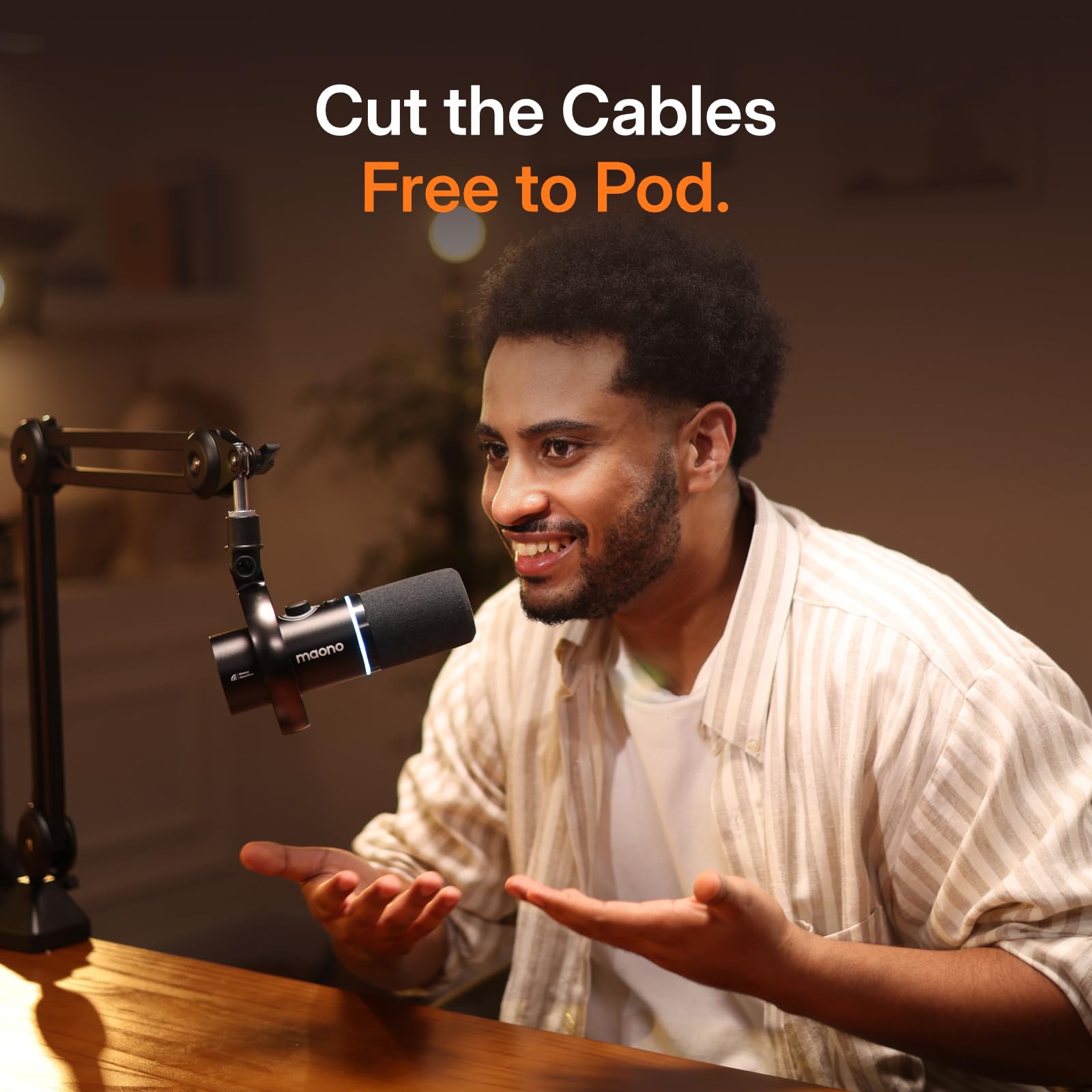 Kit de Micrófono Híbrido Inalámbrico para Podcast PD200W