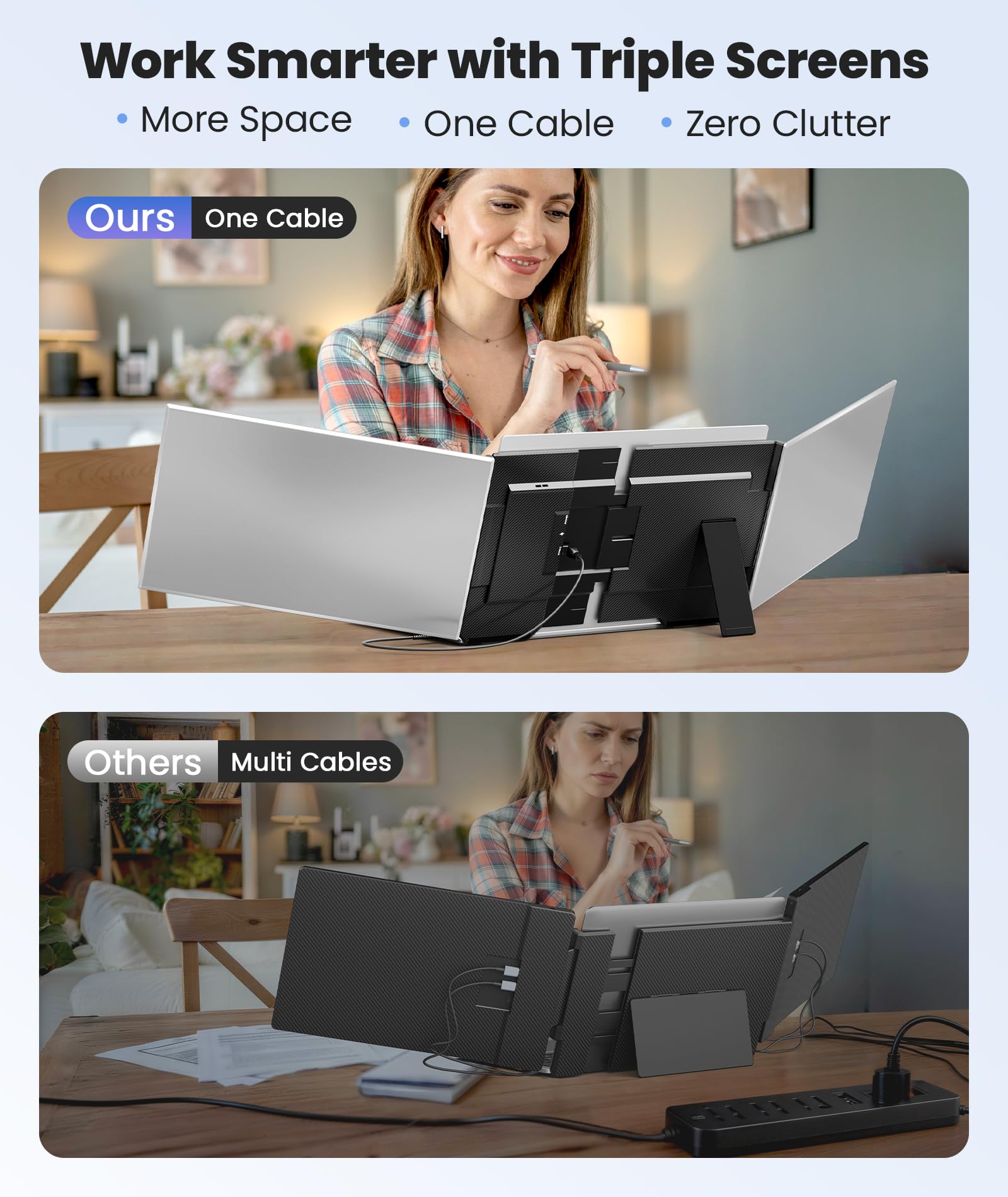 15.6" Triple Portable Monitor 1080P FHD IPS USB-C