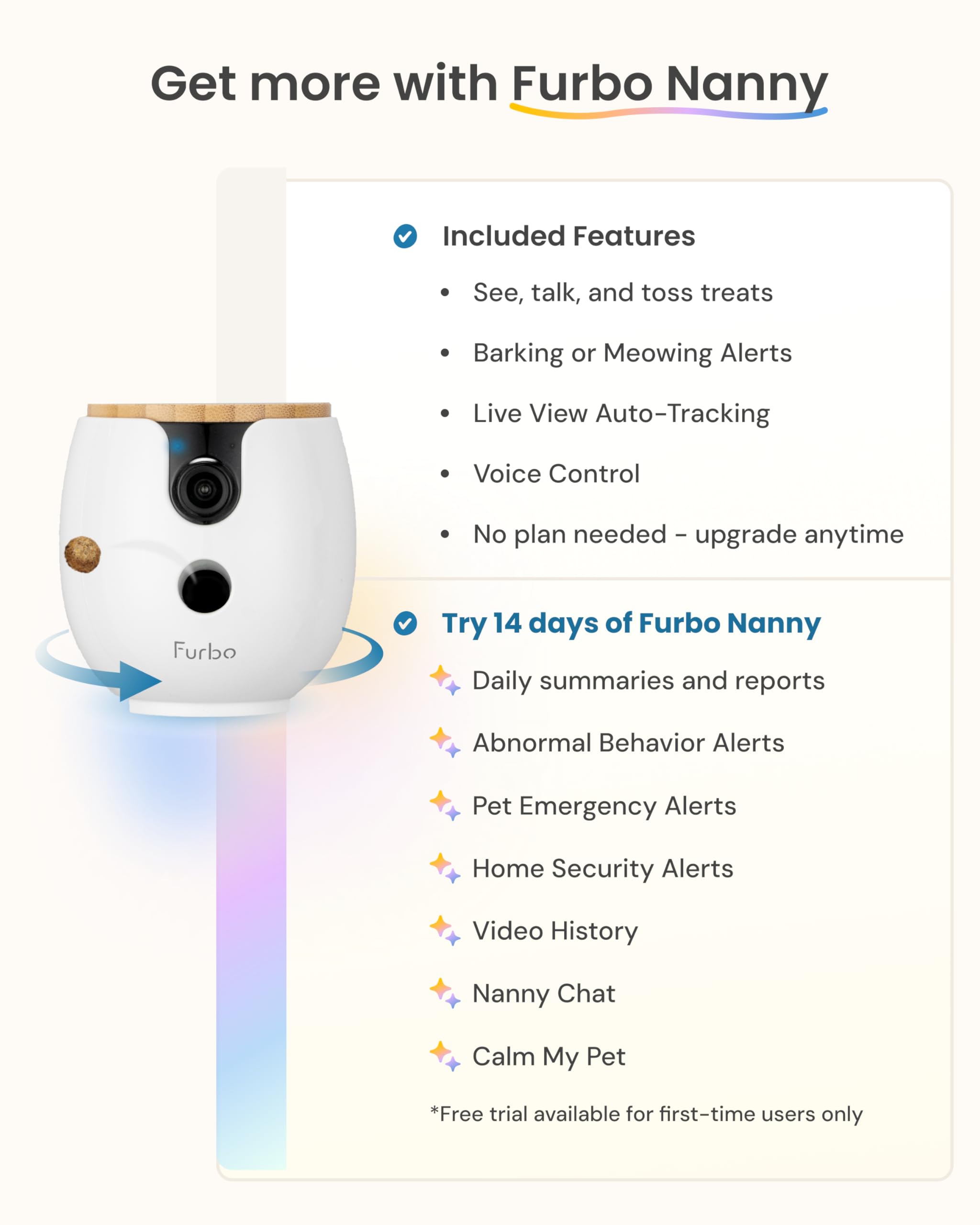Furbo Mini 360° 2K QHD Pet Camera Furb