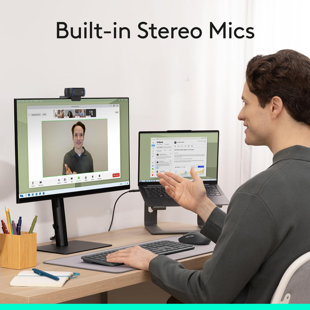 Logitech C920x HD Pro Webcam 1080p con micrófono estéreo y enfoque automático
