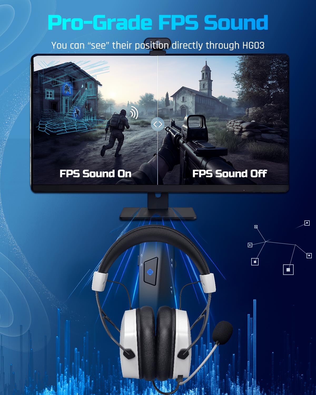 Auriculares Gaming NUBWO HG03 USB-A con Sonido Surround 7.1