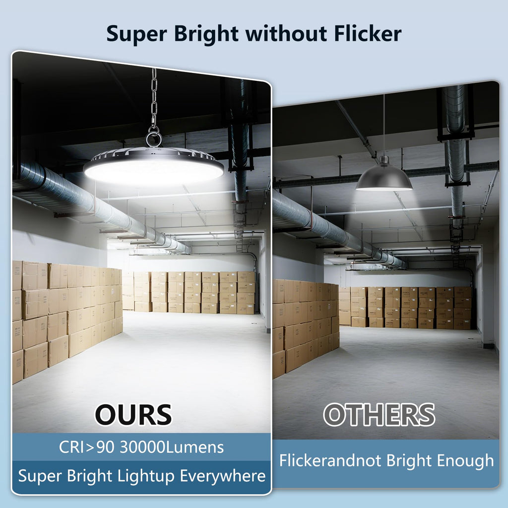 200W UFO LED High Bay Light - 30000LM Shop Lighting