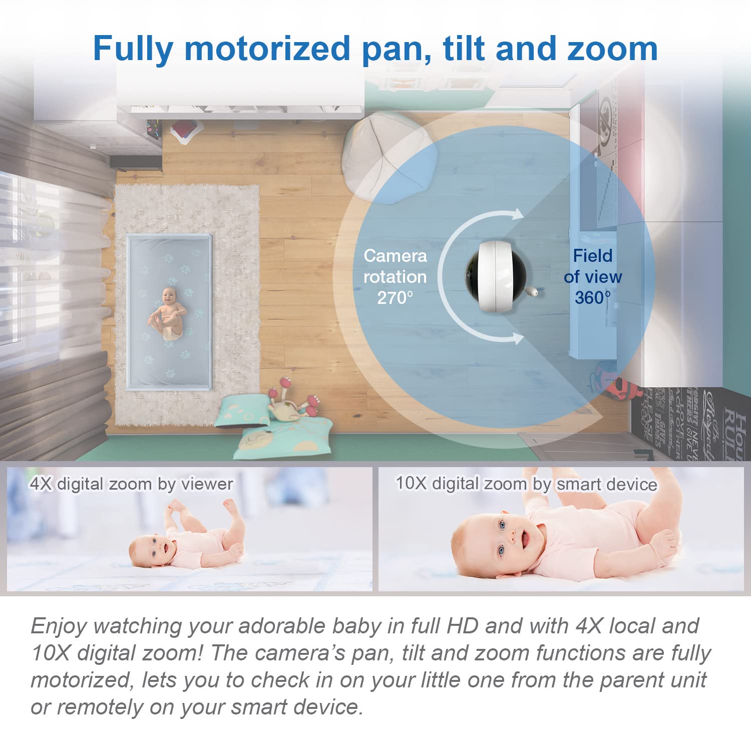 VTech Smart WiFi Baby Monitor with 2 HD Cameras