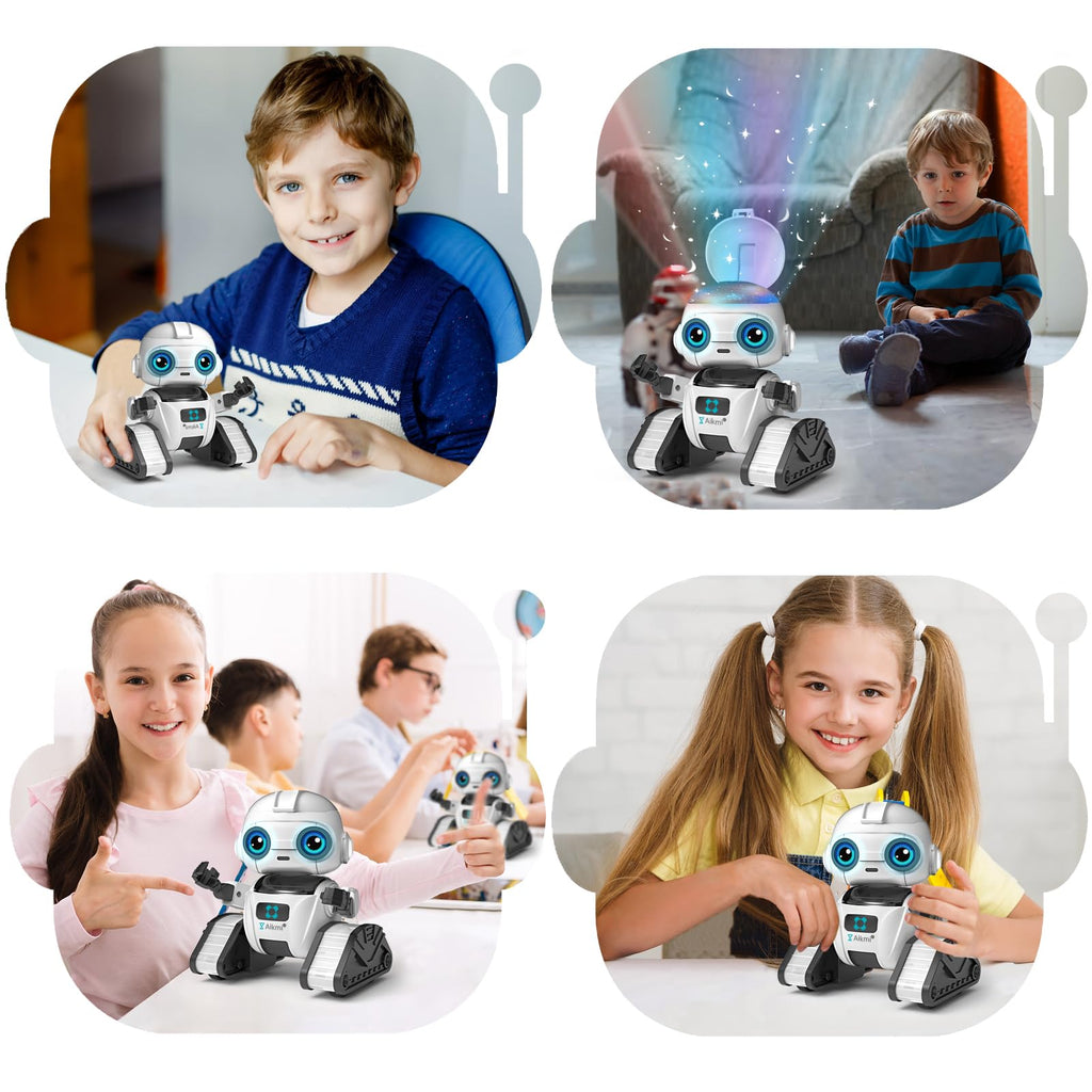 Rechargeable Robot Toy with Mini Projector for Kids AK-ROBOT-01