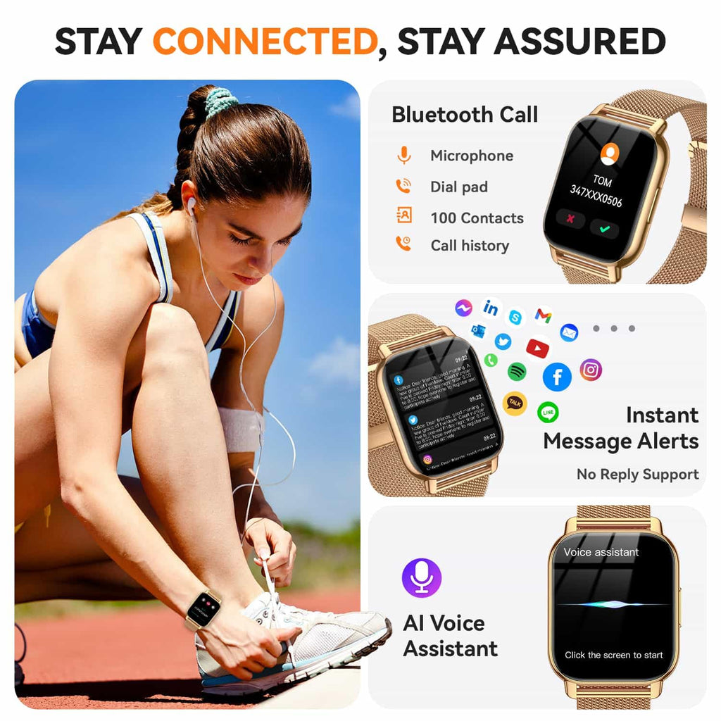 Умные часы с Bluetooth-звонками и голосовым управлением AI