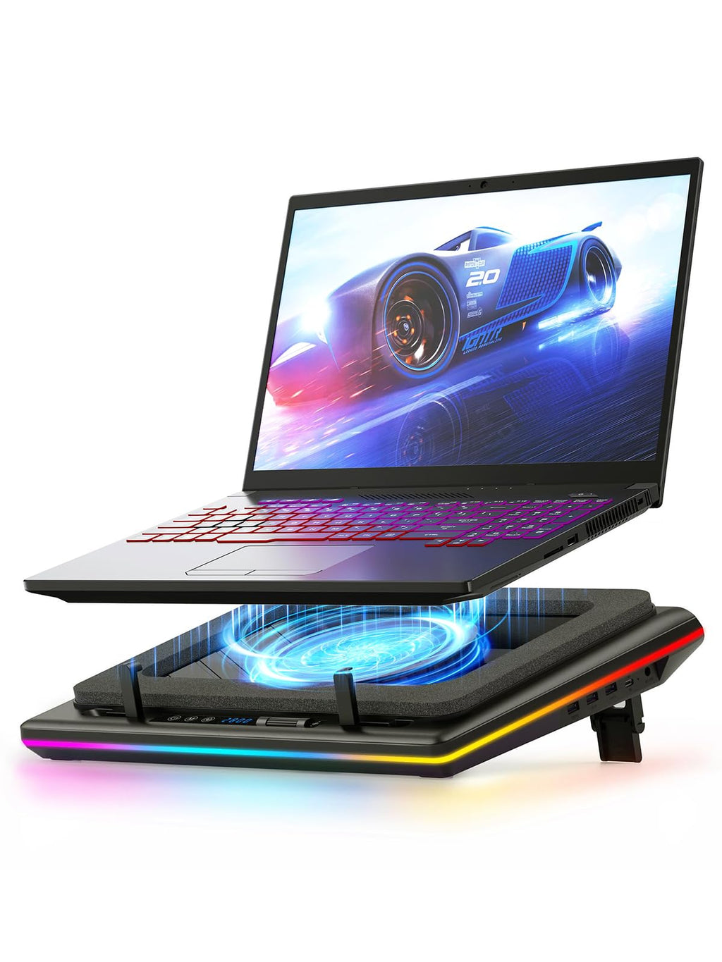 Base de Enfriamiento para Portátil Gaming Turbofan V12 RGB