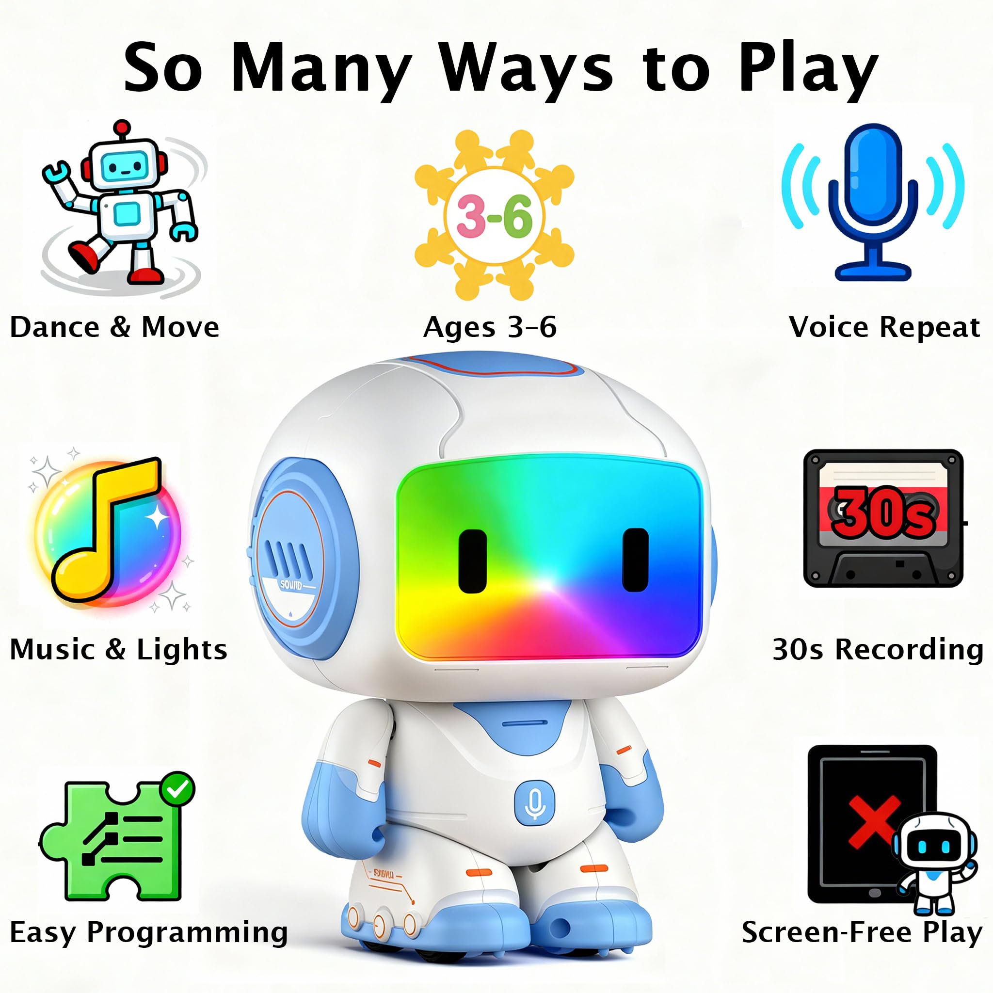 Interactive Learning Robot Toy for Kids with AI Voice