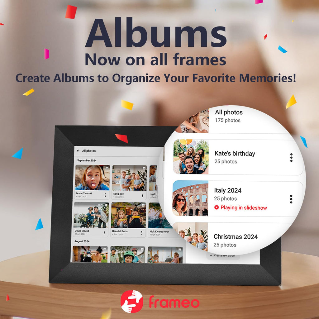 10.1" Smart WiFi Digital Photo Frame 32GB, Black