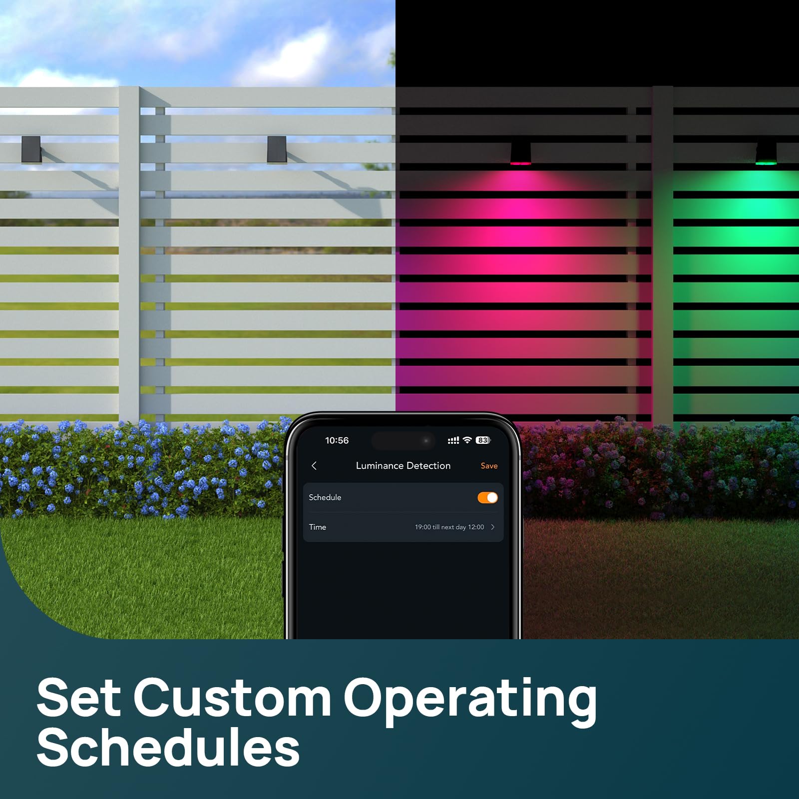 Linkind Smart Solar Spot Lights Outdoor SL5C, Solar Lights Outdoor Spotlight Cool/Warm White/Color Changing, APP/Voice Control IP67 Landscape Lighting for Yard, Garden, Pathway(4 Pack)