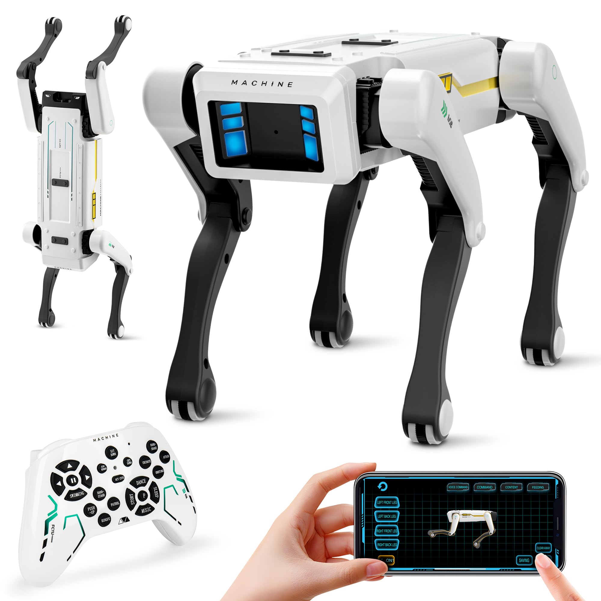 Interactive STEM Robot Dog with Voice Control, 30+ Actions