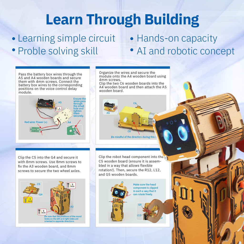 Kit de Construction de Robot Interactif à Commande Vocale