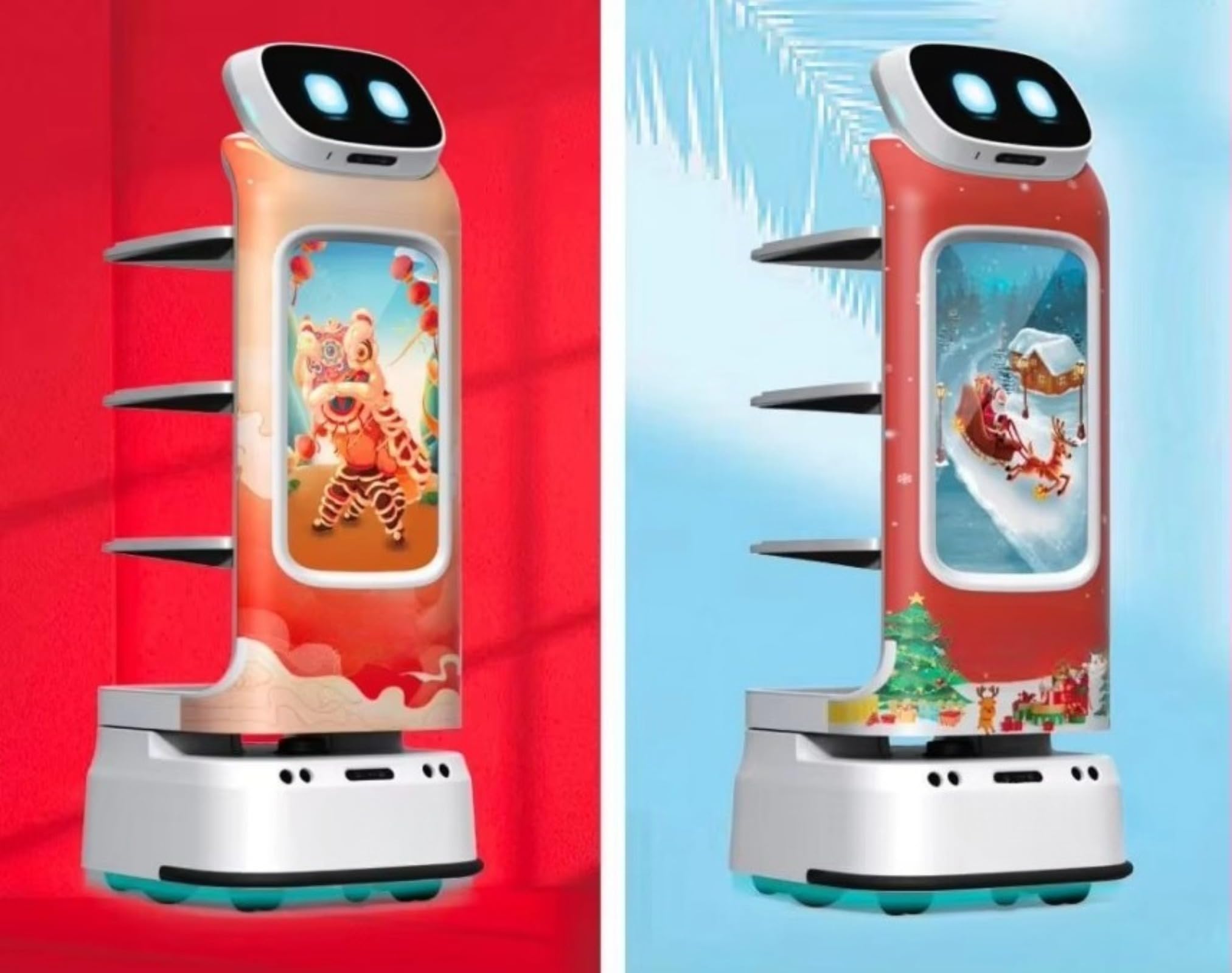 Коммерческий робот для доставки еды с многоярусной навигацией