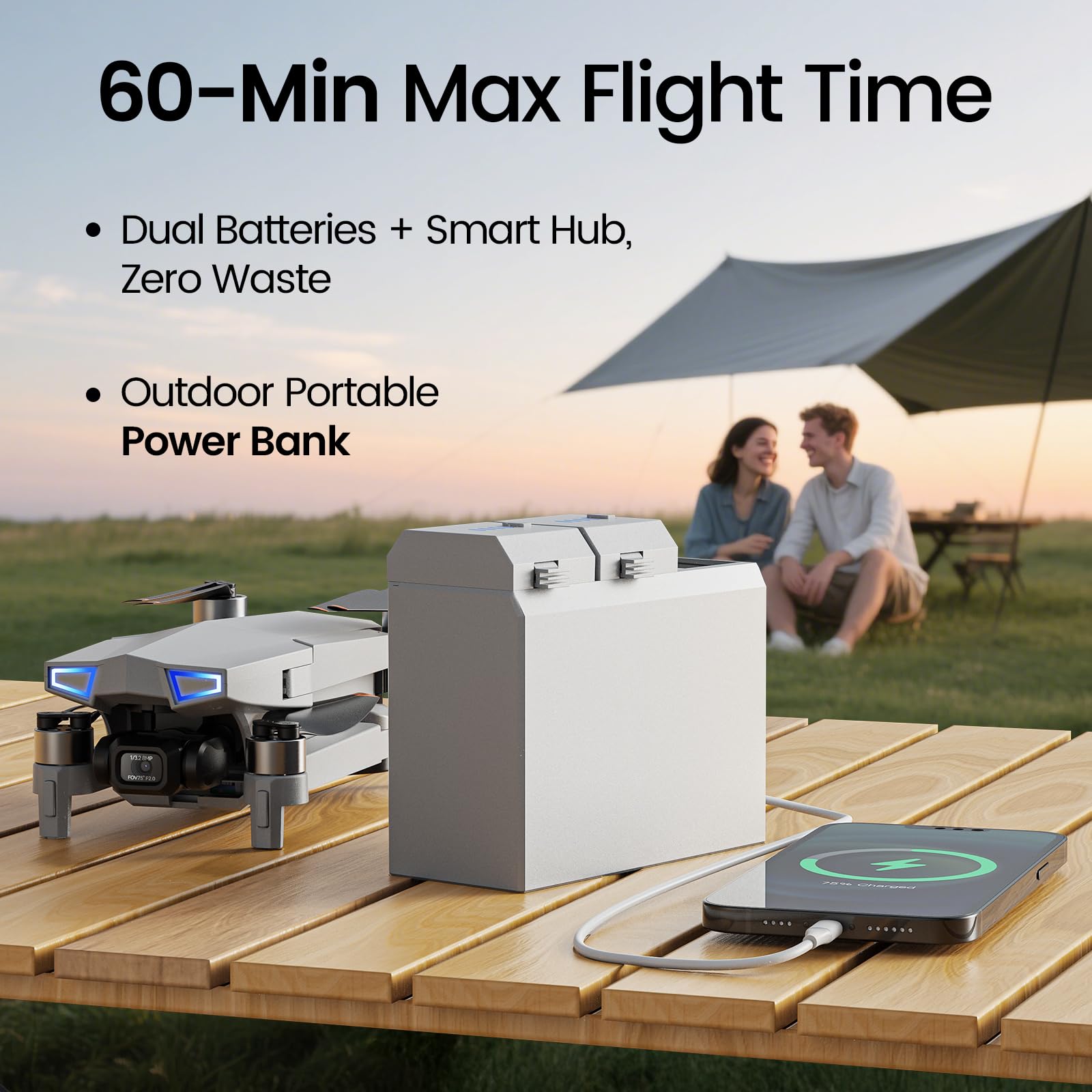 GPS дрон с камерой 6K и 3-осевым подвесом HS790