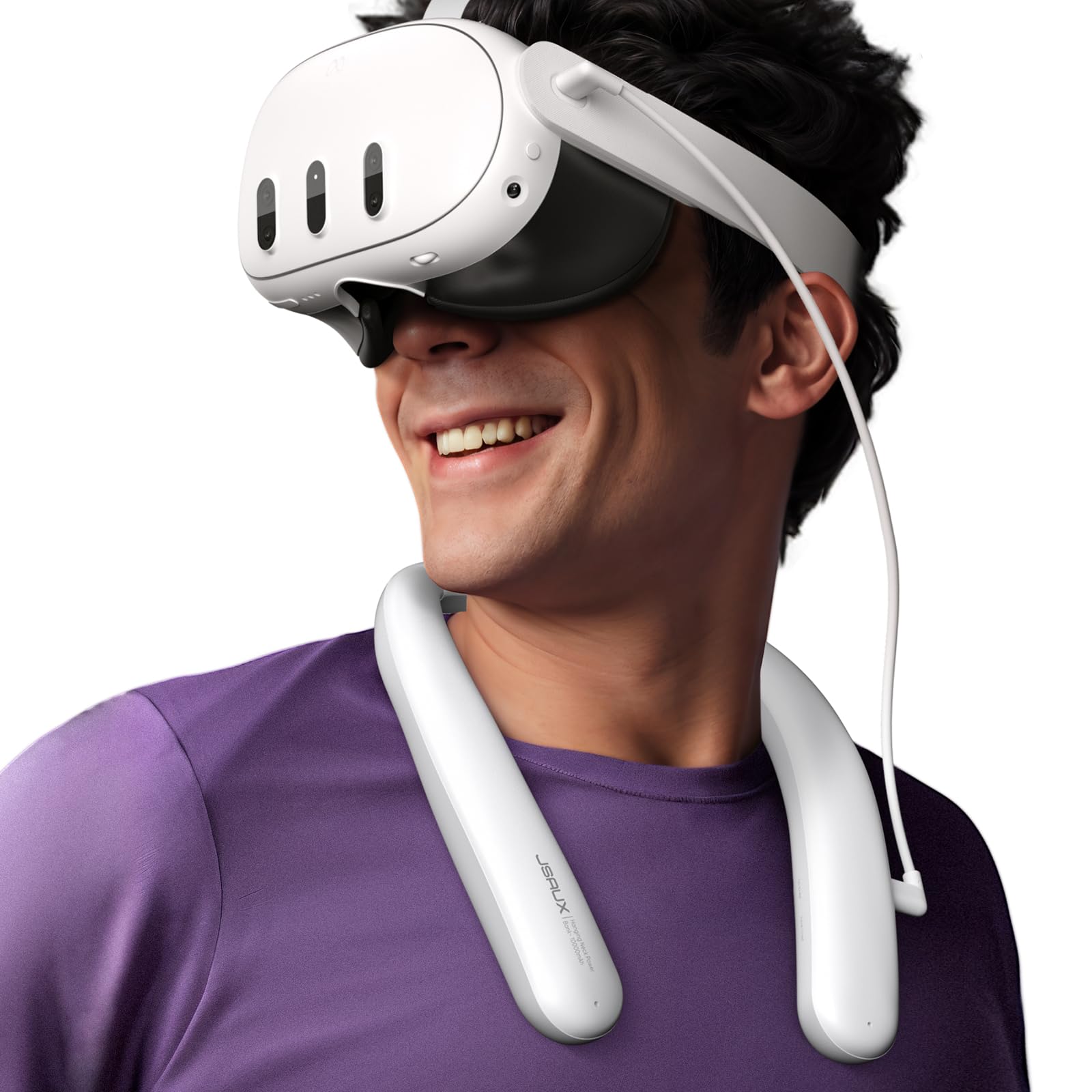 JSAUX Battery Pack for Oculus Quest 3 2, 10000mAh PD Fast Charger Infrared Function Battery Pack, VR Extend Power Accessories, Compatible with Oculus Quest 2, Meta Quest 3, Meta Quest 3S