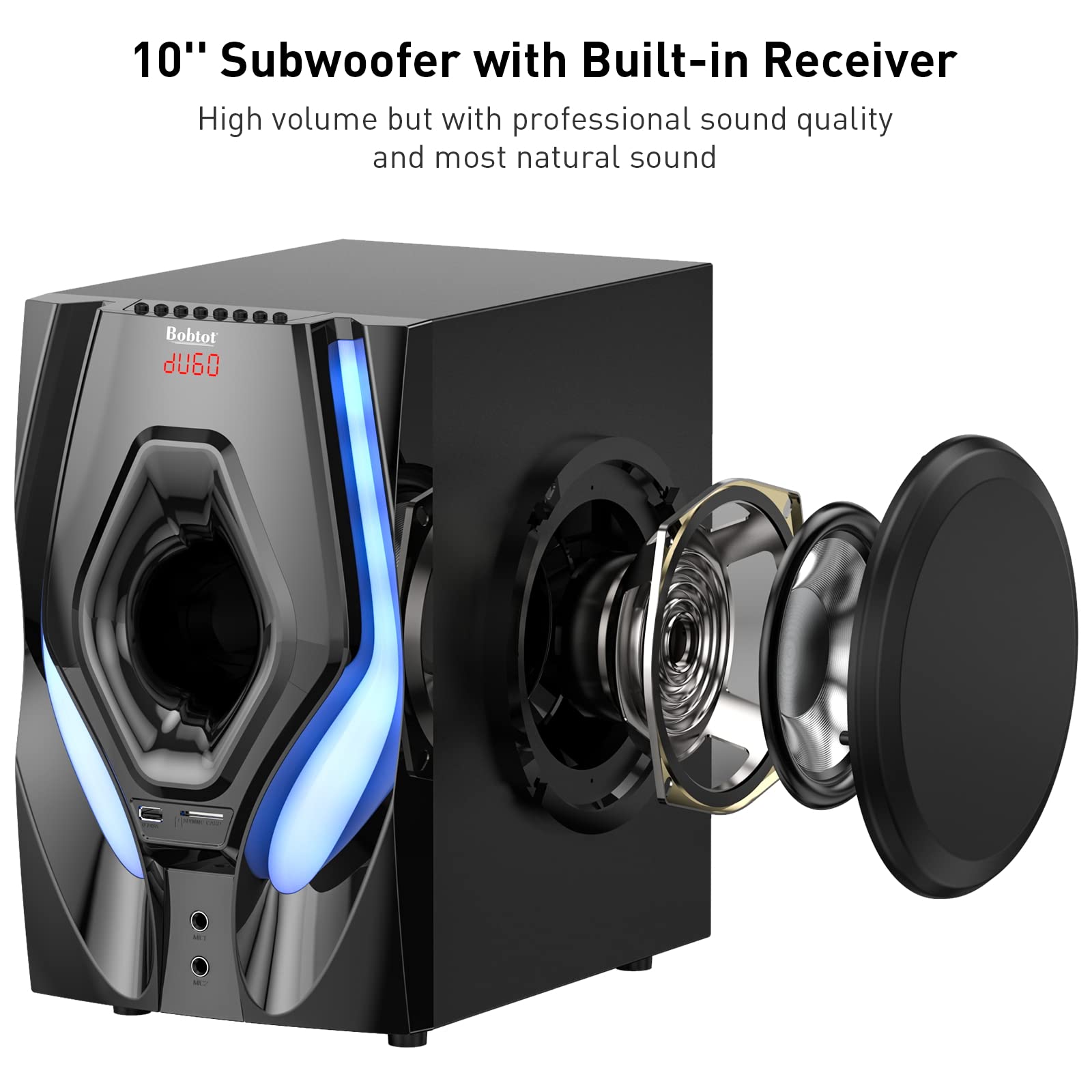 Sistema de Cine en Casa 5.1/2.1 Canales 1200W Subwoofer