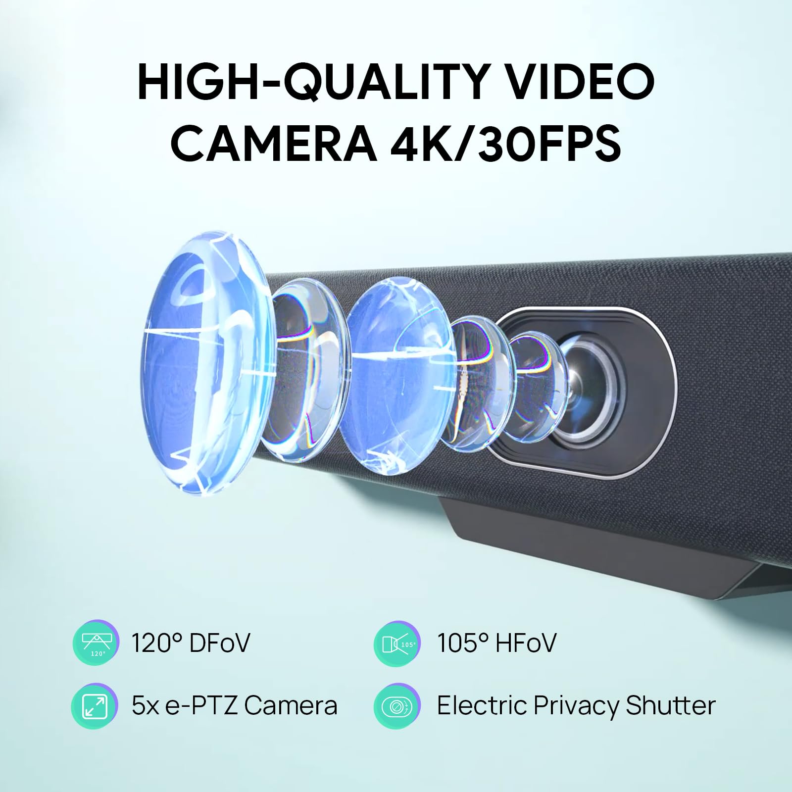 Система видеоконференций 4K UVC34 с 10 микрофонами и 8