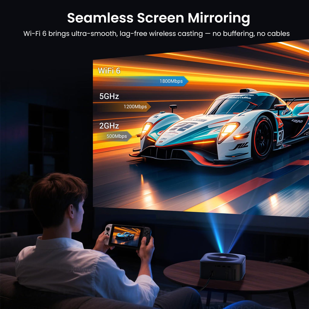 1500 ANSI Google TV Smart Projector 4K Full HD