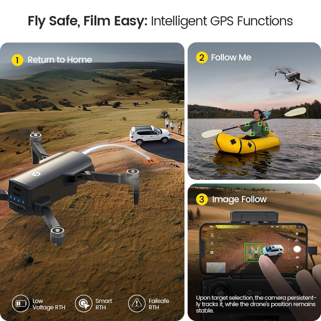 Складной GPS дрон с камерой 4K HS360S для взрослых